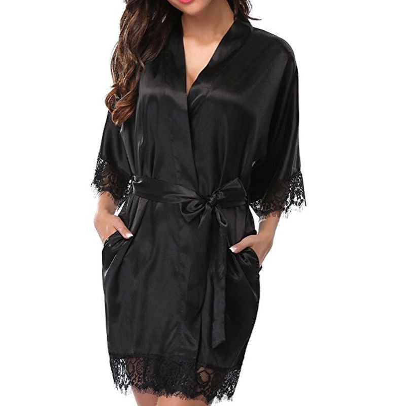 Sexy Kimono Bata de Seda
